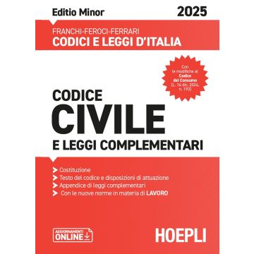 Codice civile e leggi complementari 2025. Ediz. minor. Con aggiornamenti online - Hoepli