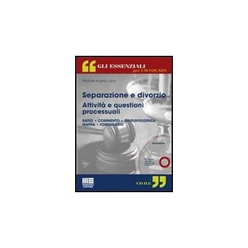 Separazione E Divorzio. Attività e questioni processuali Ratio - commento - giurisprudenza mappa - formulario