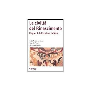 La Civilta' Del Rinascimento. Pagine Di Letteratura Italiana 
