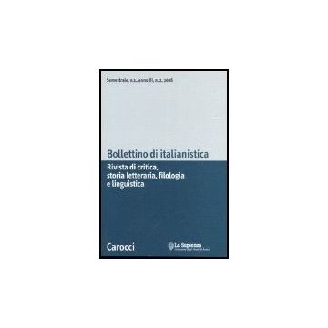 Bollettino Di Italianistica N. 2/06 Linguistica (2006)