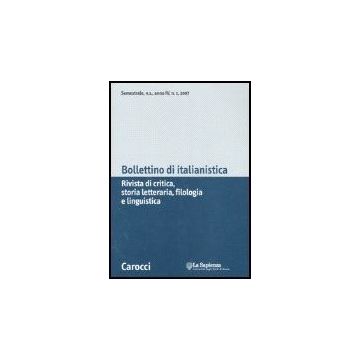 Bollettino Di Italianistica N. 1/07 Linguistica (2007)