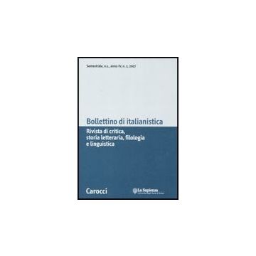 Bollettino Di Italianistica N. 2/07 Linguistica (2007)