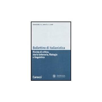Bollettino Di Italianistica N. 1/08 Linguistica (2008)