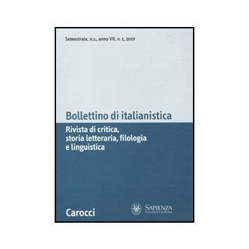 Bollettino Di Italianistica (2010). Vol. 1