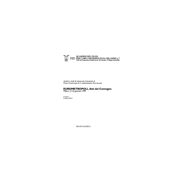 Eurometropoli. Atti Del Convegno (milano, 21-22 Gennaio 1999) - Ricci - Franco Angeli - 9788846415769