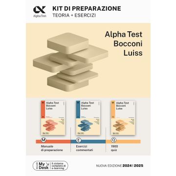 Alpha Test Bocconi Luiss. Kit di preparazione: Manuale di preparazione-Esercizi commentati-1900 quiz. Con MyDesk - Per l'ammissione alla facoltà 2024/2025