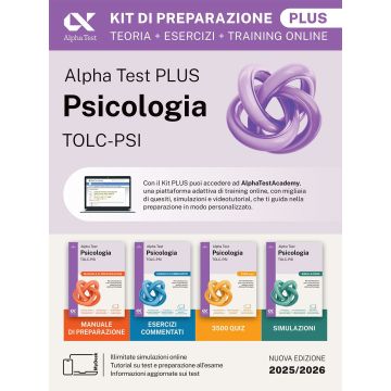 Alpha Test Plus Psicologia TOLC-PSI. Kit di preparazione Plus per l'ammissione alla facoltà. Ediz. MyDesk. Con Contenuto online