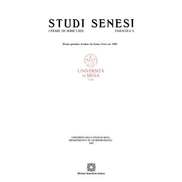 Studi senesi. Rivista giuridica (2021). Vol. 2
