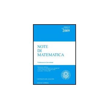 Note Di Matematica - Marinosci R. A.  - Aracne - 9788854826649