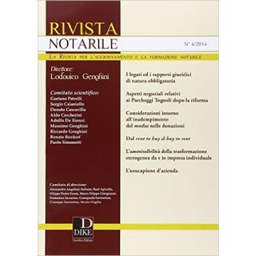 Rivista Notarile n. 4 del 2014    [ Dike Giuridica Editrice]