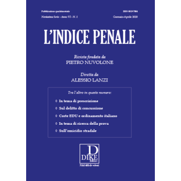L'indice penale (2020). Vol. 1