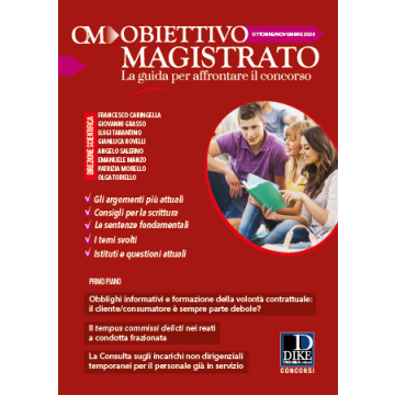 Obiettivo magistrato. La guida per affrontare il concorso (2020). Vol. 10: Ottobre-novembre