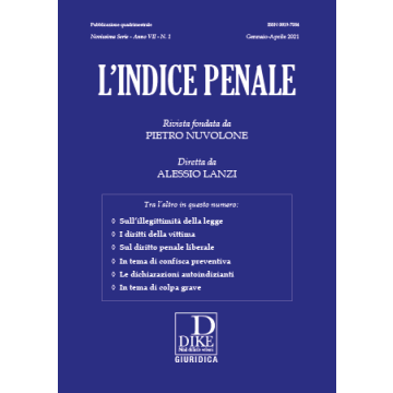L'indice penale (2021). Vol. 1