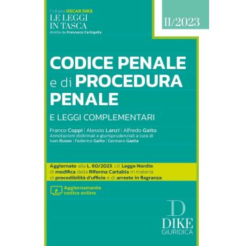 Codice penale e di procedura penale e leggi complementari 2023 (Pocket)