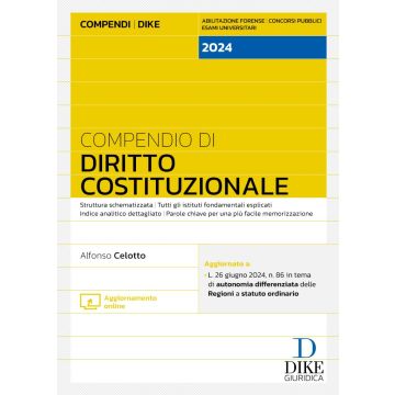 compendio di diritto costituzionale 2023 esame avvocato dike edizioni