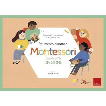 Tavola della divisione. Strumento didattico Montessori. Con Prodotti vari