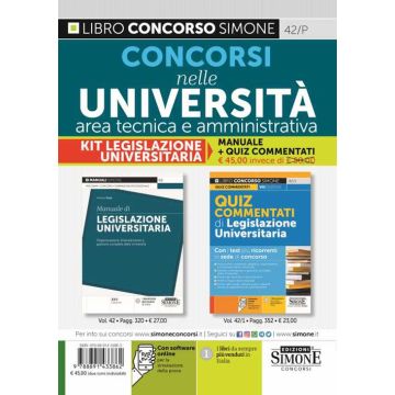 Concorsi nelle Università area tecnica e amministrativa. Manuale e quiz commentati