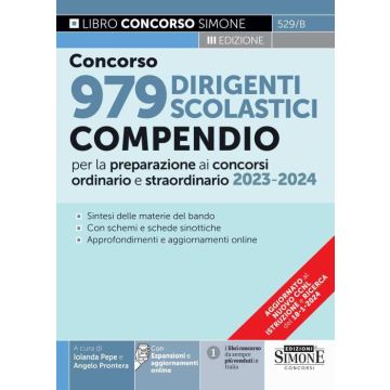 CONCORSO DIRIGENTI SCOLASTICI COMPENDIO 2024 2025 SIMONE CONCORSO ORDINARIO E STRAORDINARIO