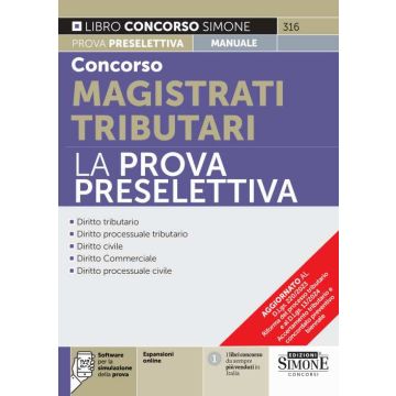 Concorso Magistrati tributari 2024 la prova preselettiva edizioni simone