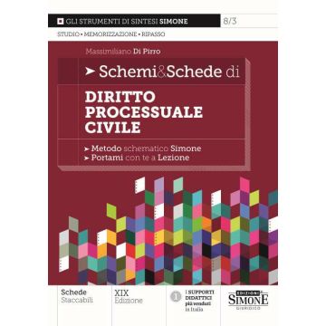 Schemi & schede di diritto processuale civile - Simone 2024