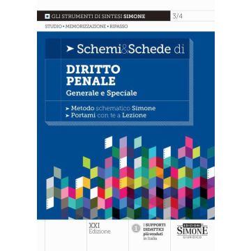 Schemi & schede di diritto penale. Generale e speciale 2024 - Simone