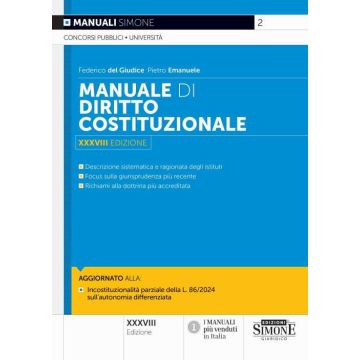 Manuale di diritto costituzionale - 2024 Simone