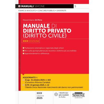 Manuale di diritto privato (diritto civile) - 2025 Simone