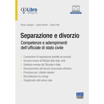 Separazione e divorzio. Competenze e adempimenti dell'ufficiale di stato civile