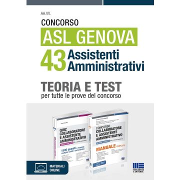 Concorso ASL Genova 43 assistenti amministrativi. Kit completo per la preparazione. Con aggiornamento online