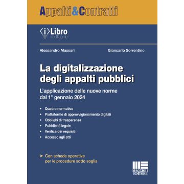 La digitalizzazione degli appalti pubblici. L'applicazione delle nuove norme dal 1° gennaio 2024 - Maggioli