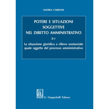 Potere e situazioni soggettive nel diritto amministrativo. Vol. 2/1: La situazione giuridica a rilievo sostanziale quale oggetto del processo amministrativo