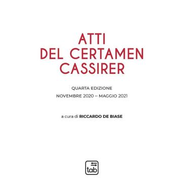 Atti del Certamen Cassirer