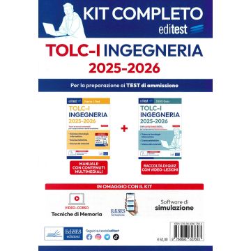 EdiTest. Kit ingegneria completo per la preparazione ai test di ammissione. Teoria + Esercizi svolti + Quiz + Simulazioni d'esame - Con simulazione anche online - Edises