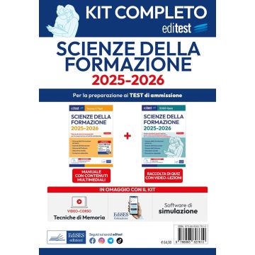 Kit completo EdiTEST Scienze della formazione 2025/2026. Manuale + Raccolta di Quiz, con simulazione online - Edises