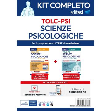 EdiTEST. Kit completo Scienze Psicologiche. Con Simulazione e video-corso online. Per l'ammissione in Psicologia  (compresi TOLC-SU e TOLC-PSI) - Edises