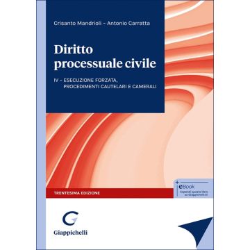 Diritto processuale civile. Vol. 4: L'esecuzione forzata, i procedimenti sommari, cautelari e camerali (Mandrioli Crisanto;Carratta Antonio - Giappichelli 2025)