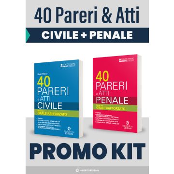 Kit 40 pareri di diritto penale + 40 pareri di diritto civile (Esame Avvocato 2023)