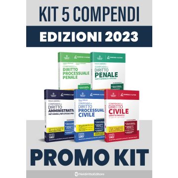 Kit 5 Compendi d'autore 2023: Civile-Penale-Procedura Civile-Procedura Penale-Amministrativo