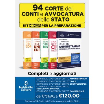 94 Corte dei Conti kit Maior: Compendio Superiore di Diritto Commerciale-Compendio Superiore di Diritto Civile-Compendio Superiore di Diritto Amministrativo (2024)