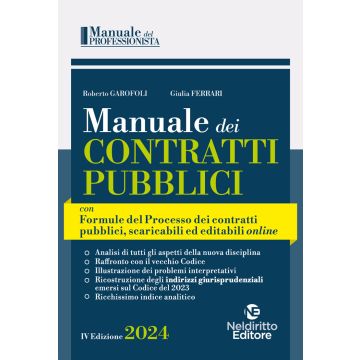 Manuale dei contratti pubblici 2024 roberto garofoli giulia ferrari neldiritto