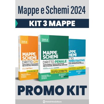 Kit Mappe e schemi di Diritto Civile, Penale e Amministrativo 2024 (Concorso Magistratura 2024)