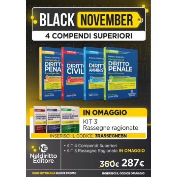 Kit 4 Compendi suoperiori: Compendio Superiore di Penale parte speciale + Penale parte generale + Civile + Amministrativo 2024/205 (Per concorso magistratura e concorsi superiori Neldiritto)