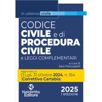 Codice civile e di procedura civile aggiornato al Decreto Correttivo Cartabia D.Lgs. 31 ottobre 2024, n. 164. (Codici d'Udienza - Neldiritto)