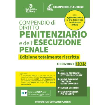 Compendio di diritto penitenziario e dell'esecuzione penale 2025 - Neldiritto
