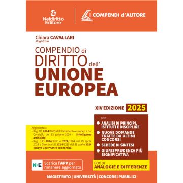 Compendio di diritto dell'Unione Europea 2025 - Neldiritto