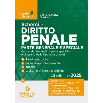 Schemi di diritto penale. Parte generale e speciale 2025 - Esame Avvocato