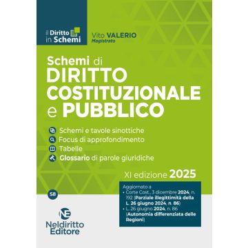 Schemi di diritto costituzionale e pubblico 2025 - Neldiritto