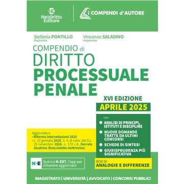 Compendio di procedura penale. Aprile 2025 - Processuale Penale Neldiritto