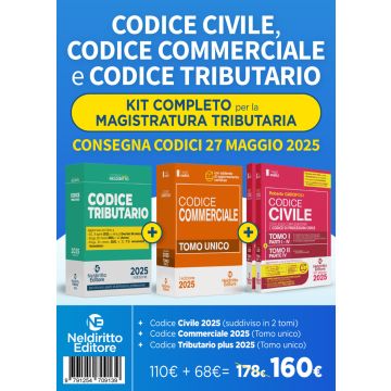 Kit 3 codici normativi per il Concorso in Magistratura tributaria 2025 - Neldiritto