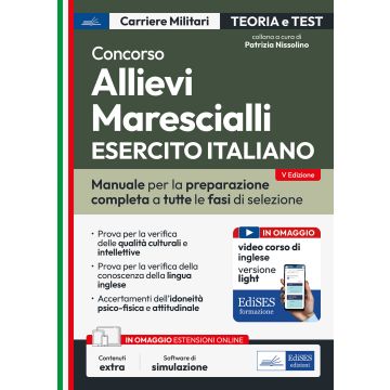 Concorso allievi marescialli Esercito Italiano. Con espansione online. Con simulazione online - Edises 2025